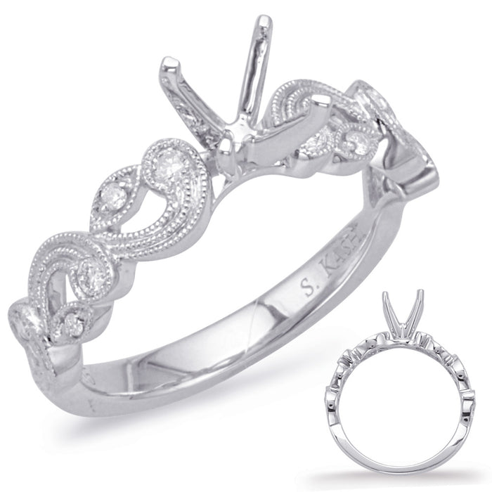 White Gold Engagement Ring - EN8019-125WG