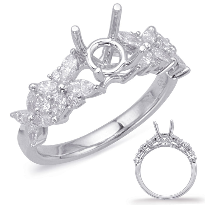 White Gold Engagement Ring - EN8027-1WG