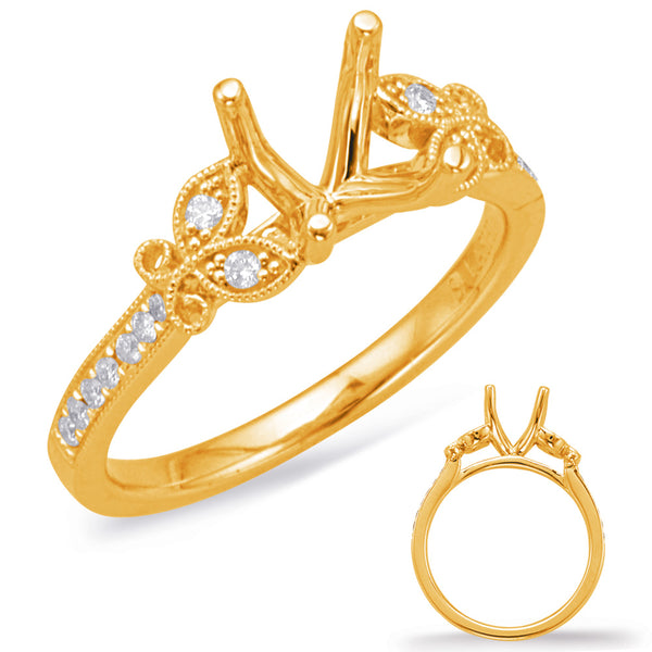 Yellow Gold Engagement Ring - EN8032-33YG