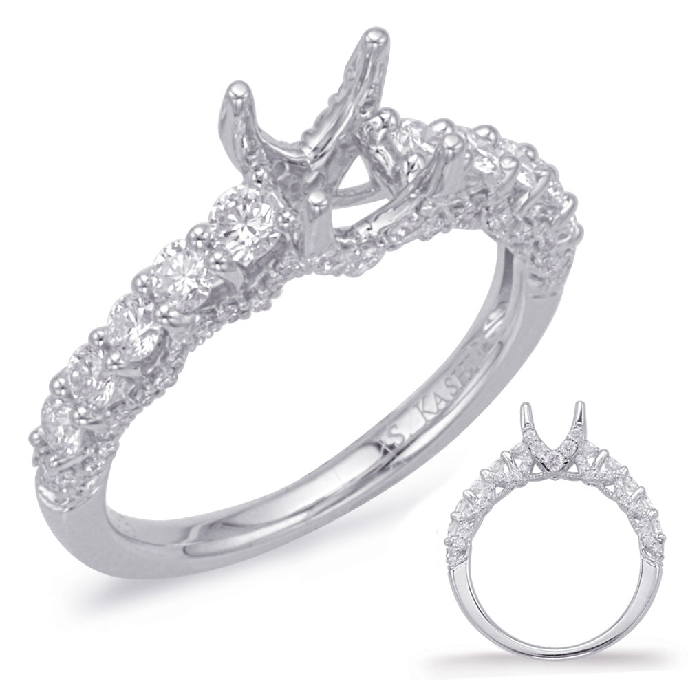 White Gold Engagement Ring - EN8035-1WG