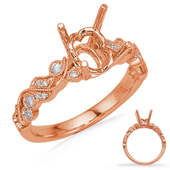 Rose Gold Engagement Ring - EN8036-8X6MRG