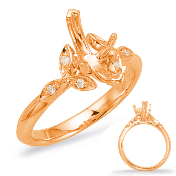 Rose Gold Engagement Ring - EN8042-10X5MQRG