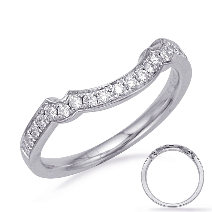 White Gold Wedding Band - EN8043-B10X5MWG