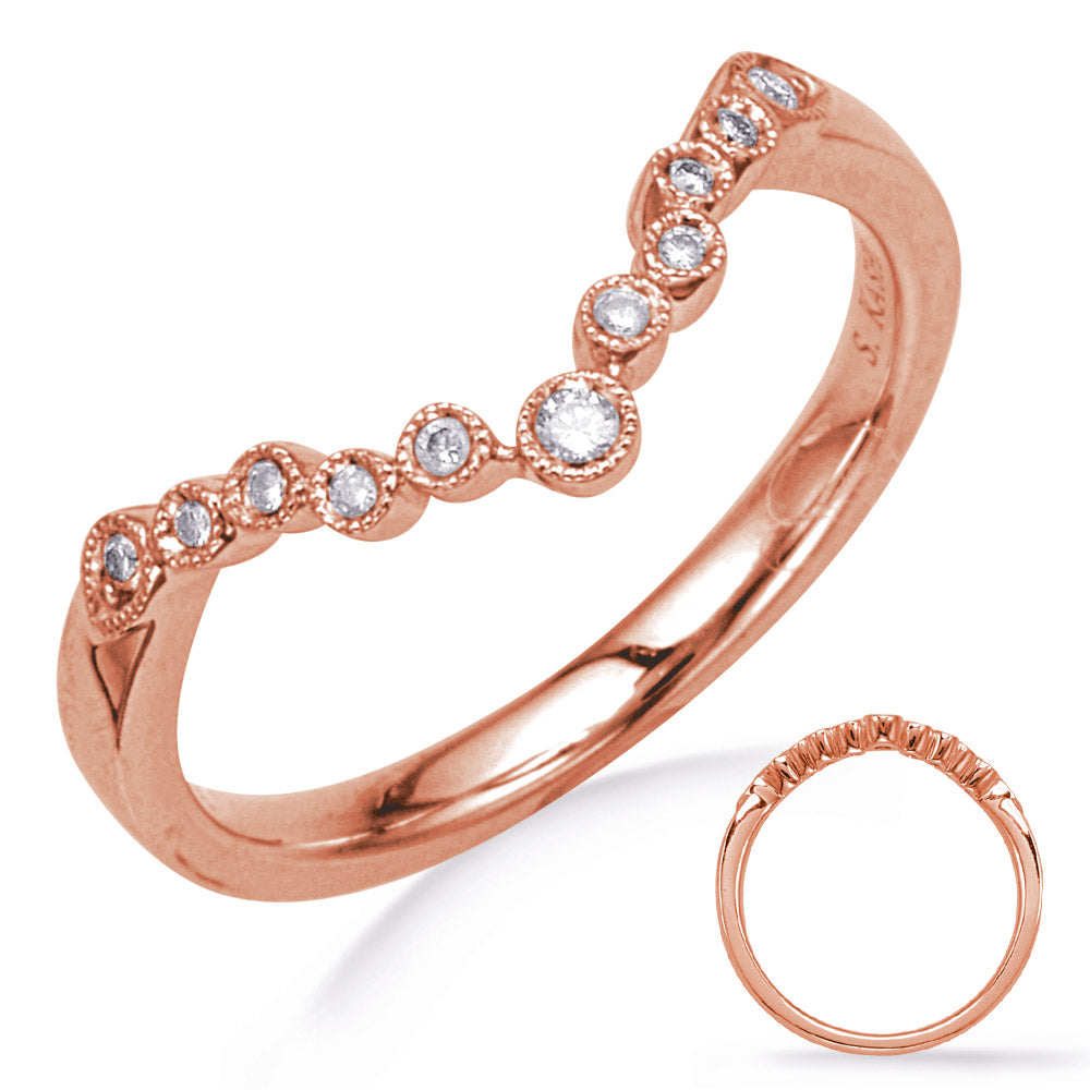 Rose Gold Diamond Wedding Band - EN8044-B6X4MRG