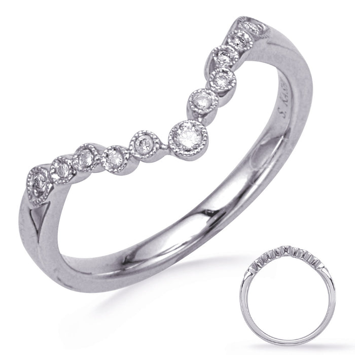 White Gold Diamond Wedding Band - EN8044-B7X5MWG