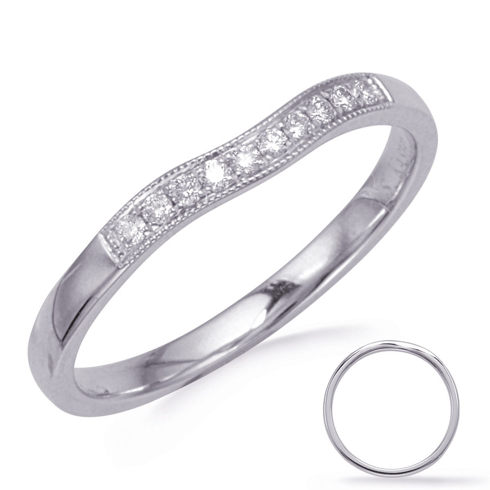 White Gold Diamond Wedding Band - EN8050-B50WG