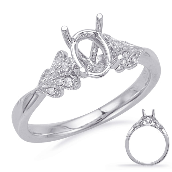 White Gold Engagement Ring - EN8051-7X5OVWG