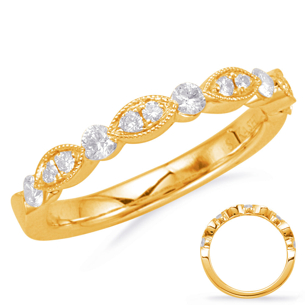 Yellow Gold Wedding Band - EN8055-B7X5MYG