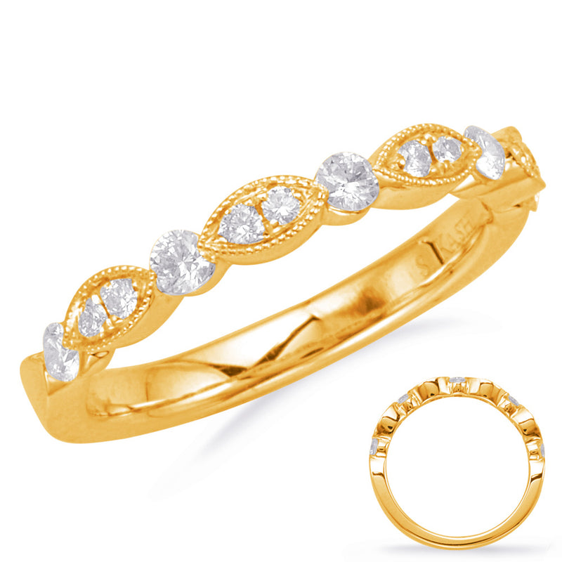 Yellow Gold Wedding Band - EN8055-B7X5MYG