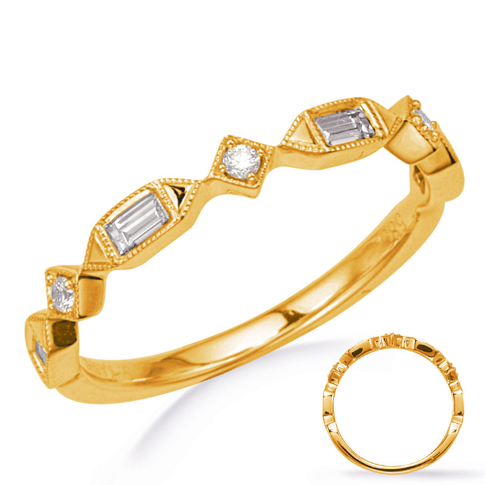 Yellow Gold Diamond Wedding Band - EN8059-B10YG