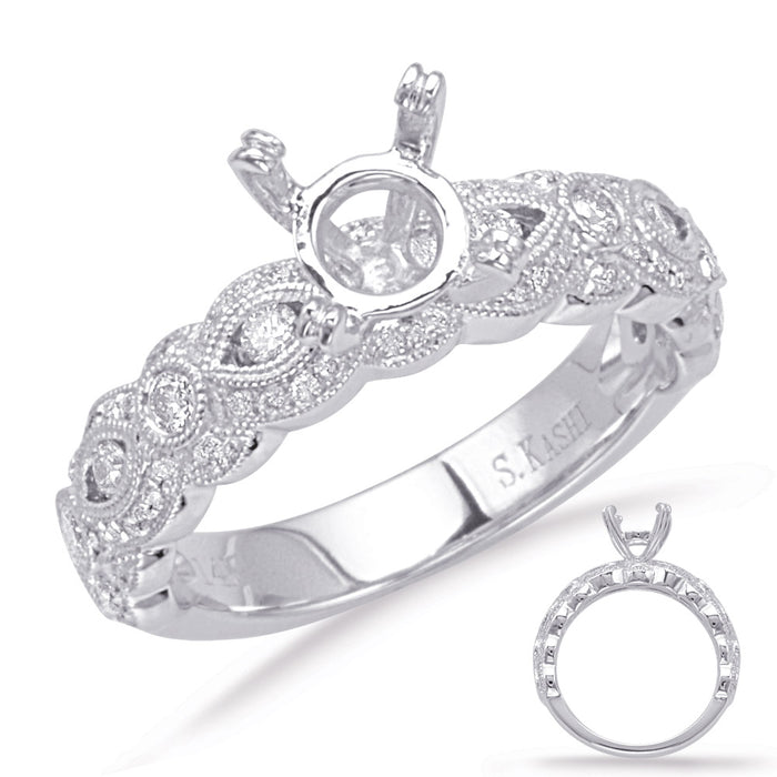 White Gold Engagement Ring - EN8073-1WG