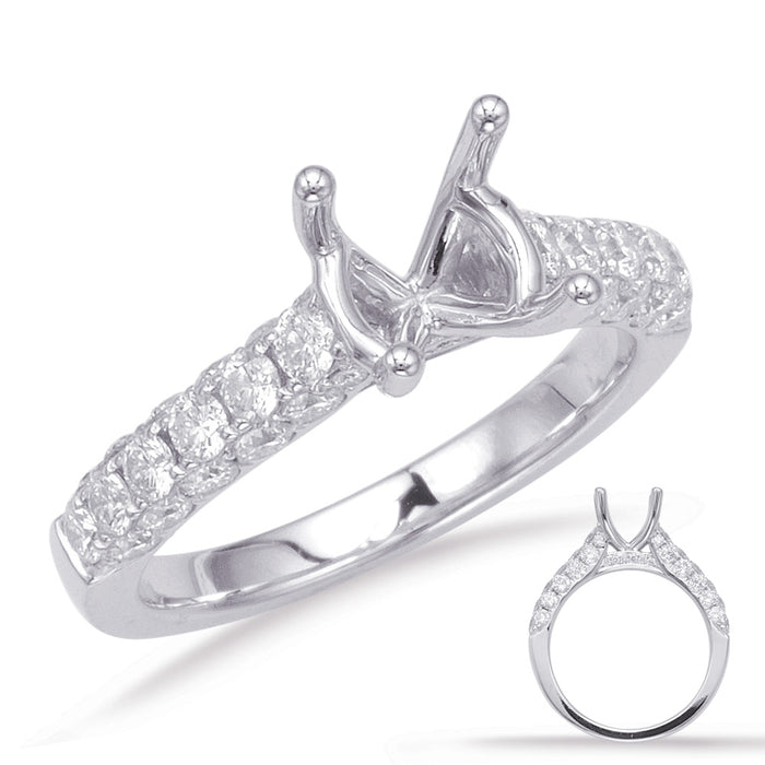 White Gold Engagement Ring - EN8077-15WG