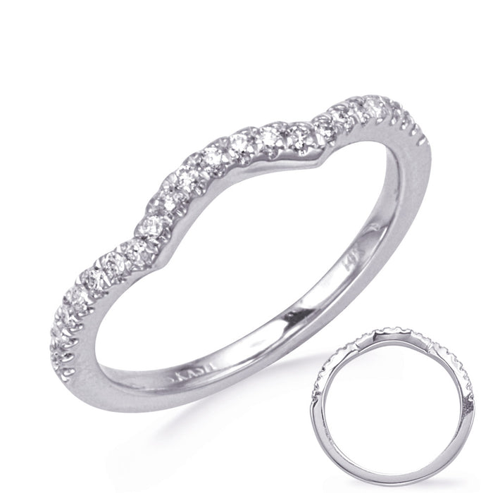 White Gold Wedding Band - EN8081-B1WG