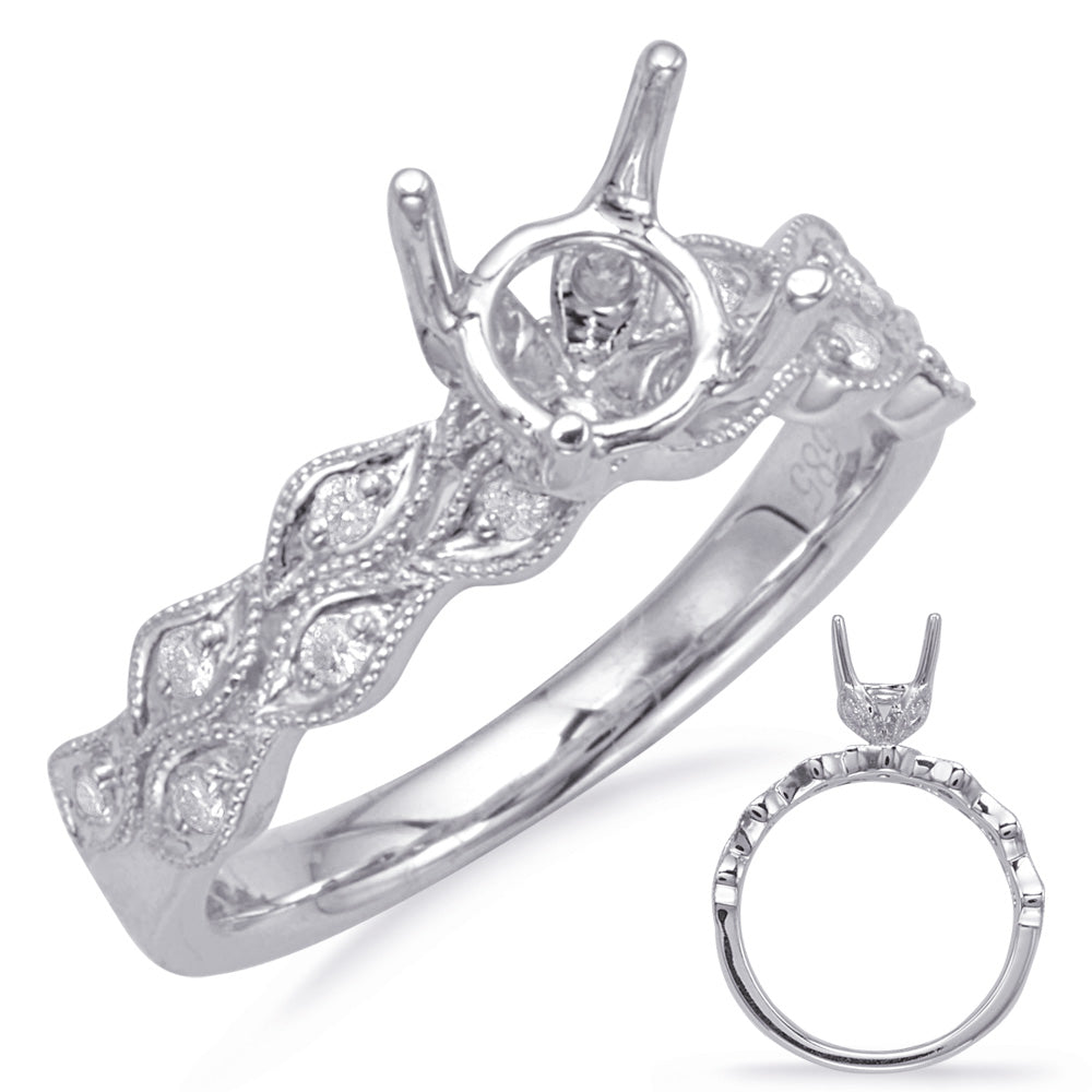 White Gold Engagement Ring - EN8106-75WG