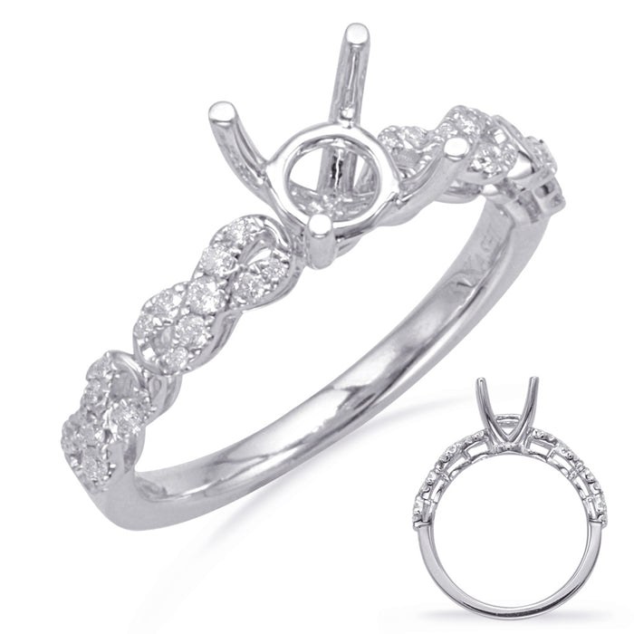 White Gold Engagement Ring - EN8107-50WG