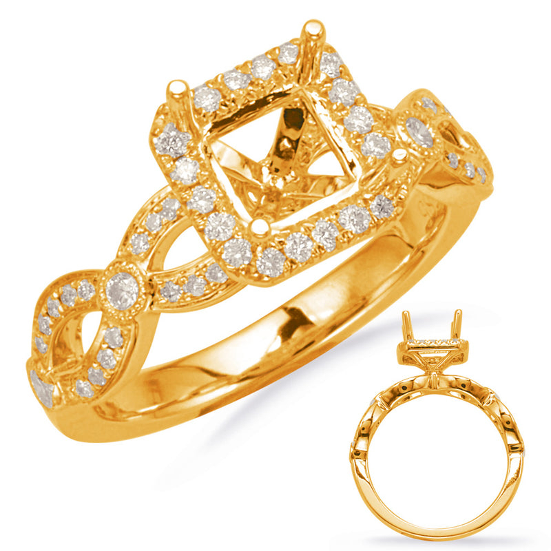 Yellow Gold Halo Engagement Ring - EN8115-5.5MYG