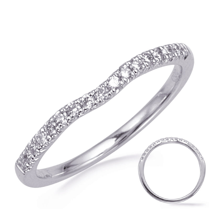 White Gold Wedding Band - EN8123-B1WG