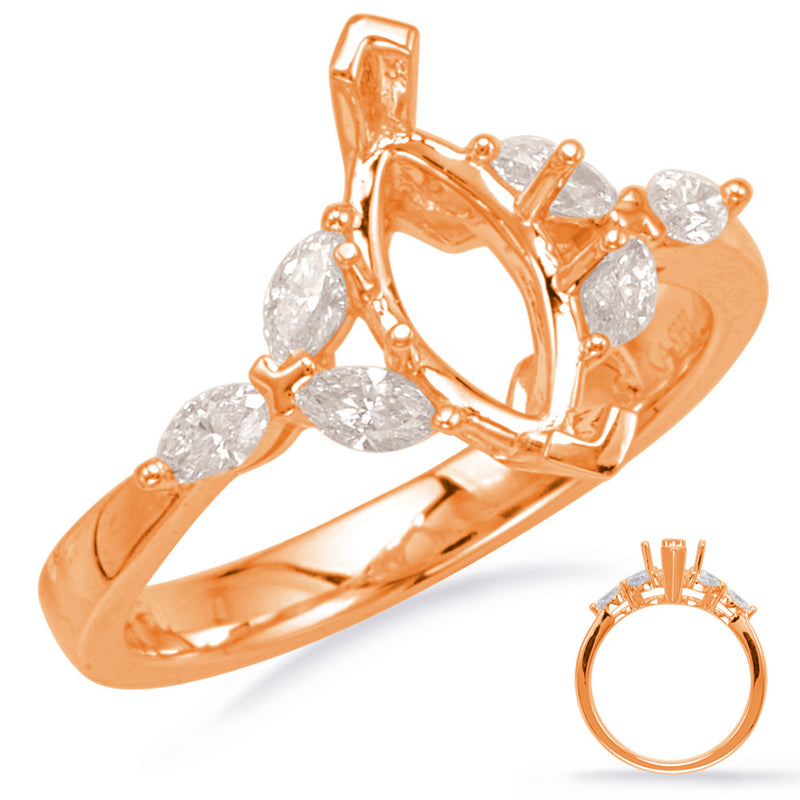 Rose Gold Engagement Ring - EN8126-10X5MRG