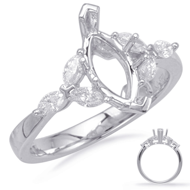 White Gold Engagement Ring - EN8126-10X5MWG