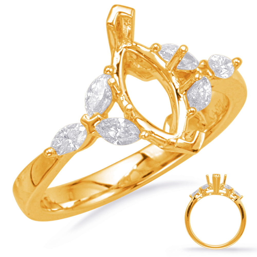 Yellow Gold Engagement Ring - EN8126-10X5MYG