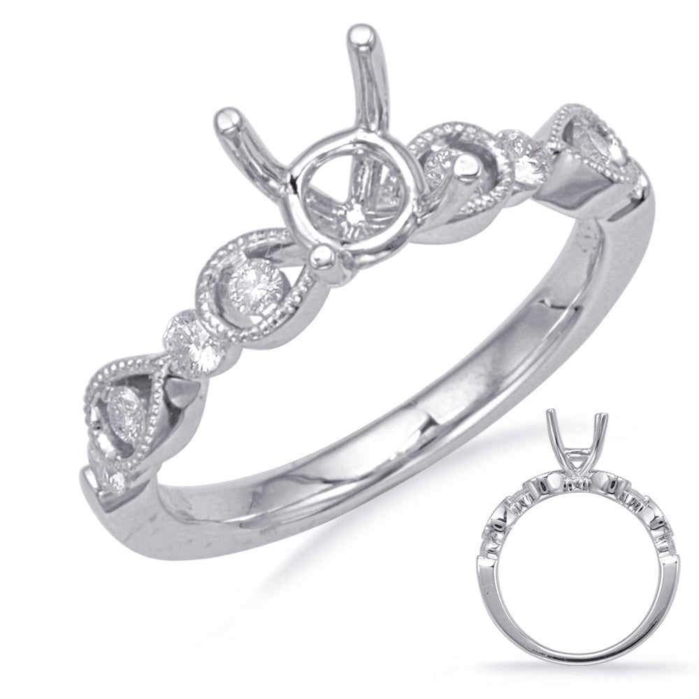 White Gold Engagement Ring - EN8132-50WG