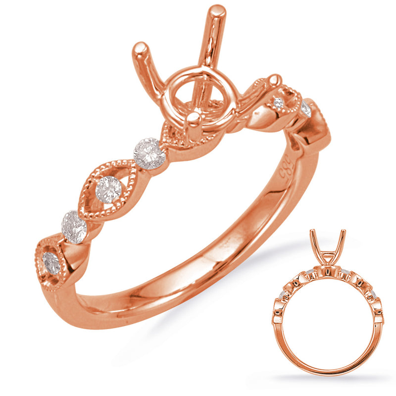 Rose Gold Diamond Engagement Ring - EN8133-50RG