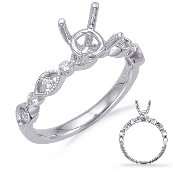 White Gold Diamond Engagement Ring - EN8133-50WG