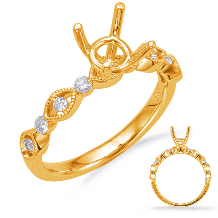Yellow Gold Engagement Ring - EN8133-75YG