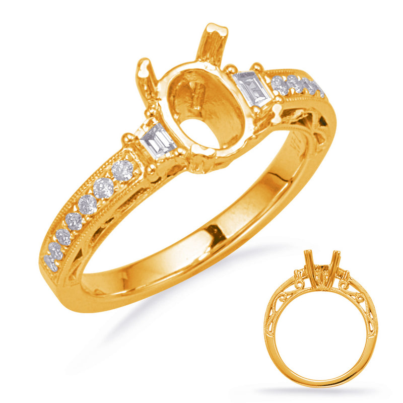 Yellow Gold Engagement Ring - EN8135-7X5MYG