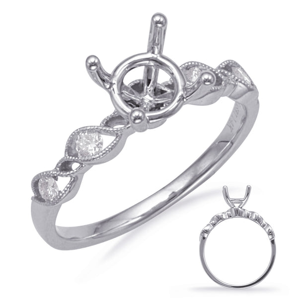 White Gold Engagement Ring - EN8140-1WG