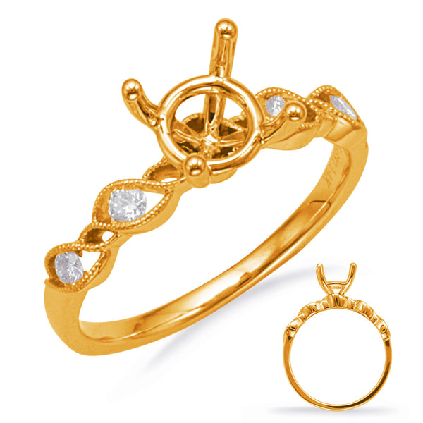 Yellow Gold Engagement Ring - EN8140-75YG