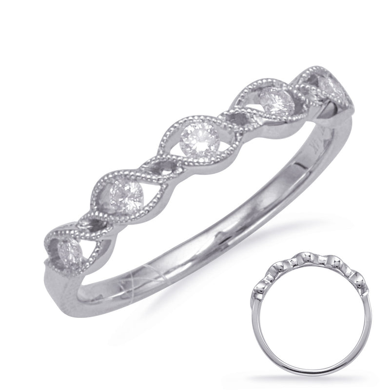 White Gold Matching Band - EN8140-BWG