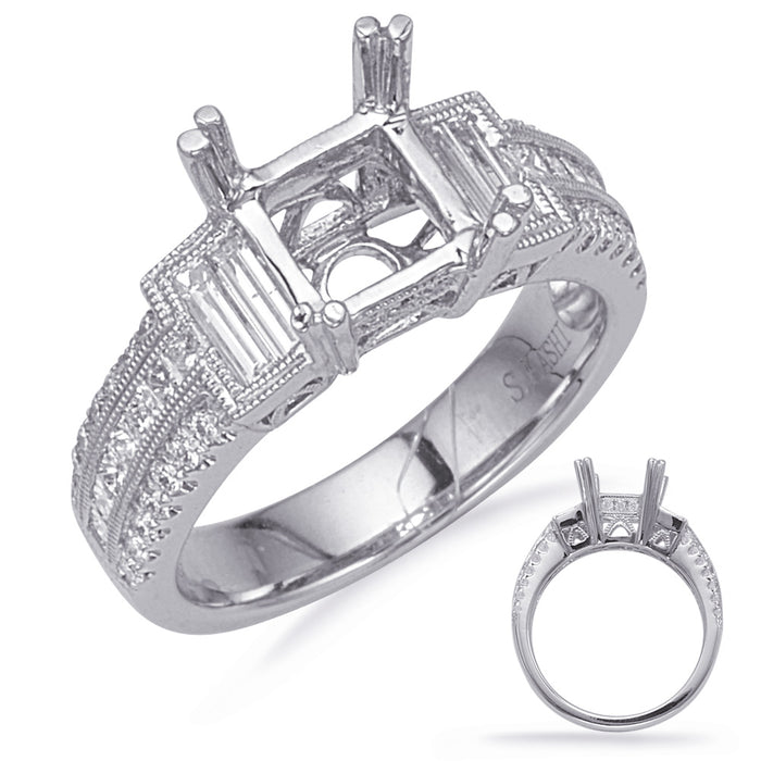 White Gold Engagement Ring - EN8141-6.5MWG