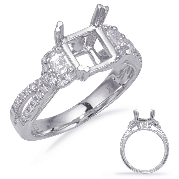 White Gold Engagement Ring - EN8142-6.5MWG