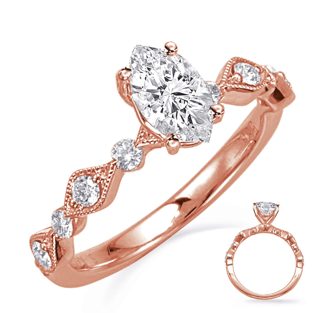 Rose Gold Engagement Ring - EN8148-6X4MRG