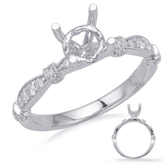 White Gold Engagement Ring - EN8152-75WG