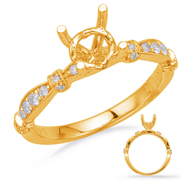 Yellow Gold Engagement Ring - EN8152-75YG