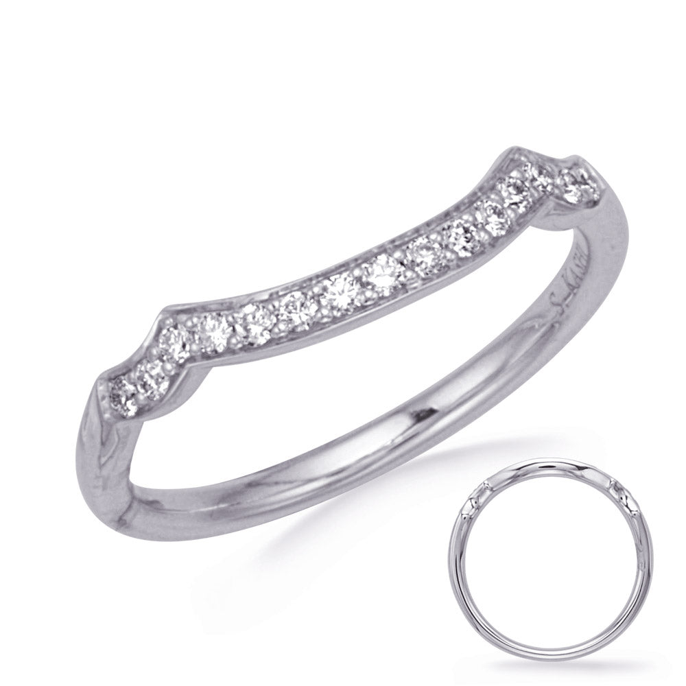 White Gold Wedding Band - EN8168-B1WG