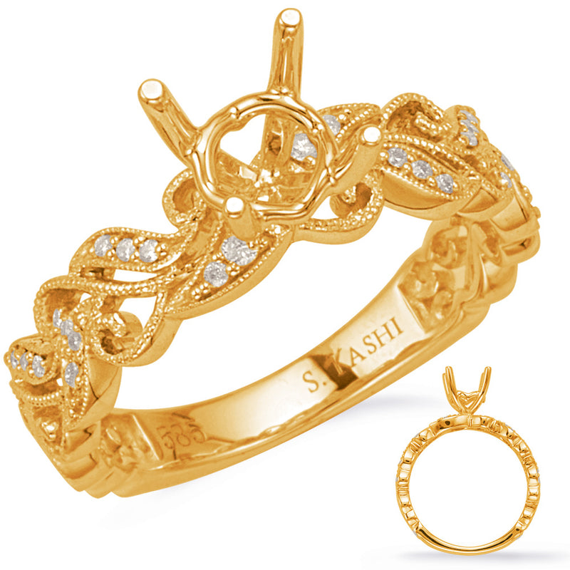 Yellow Gold Engagement Ring - EN8172-125YG