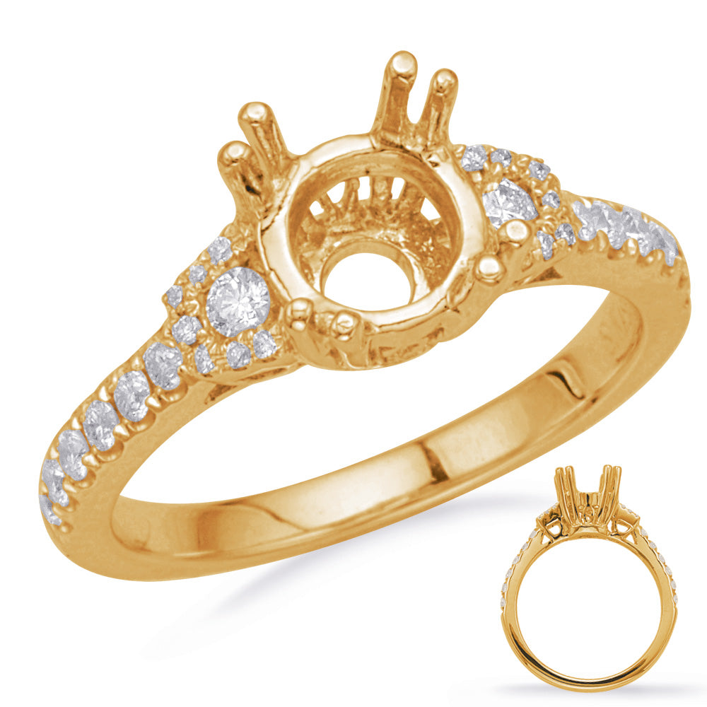 Yellow Gold Engagement Ring - EN8195-15RDYG