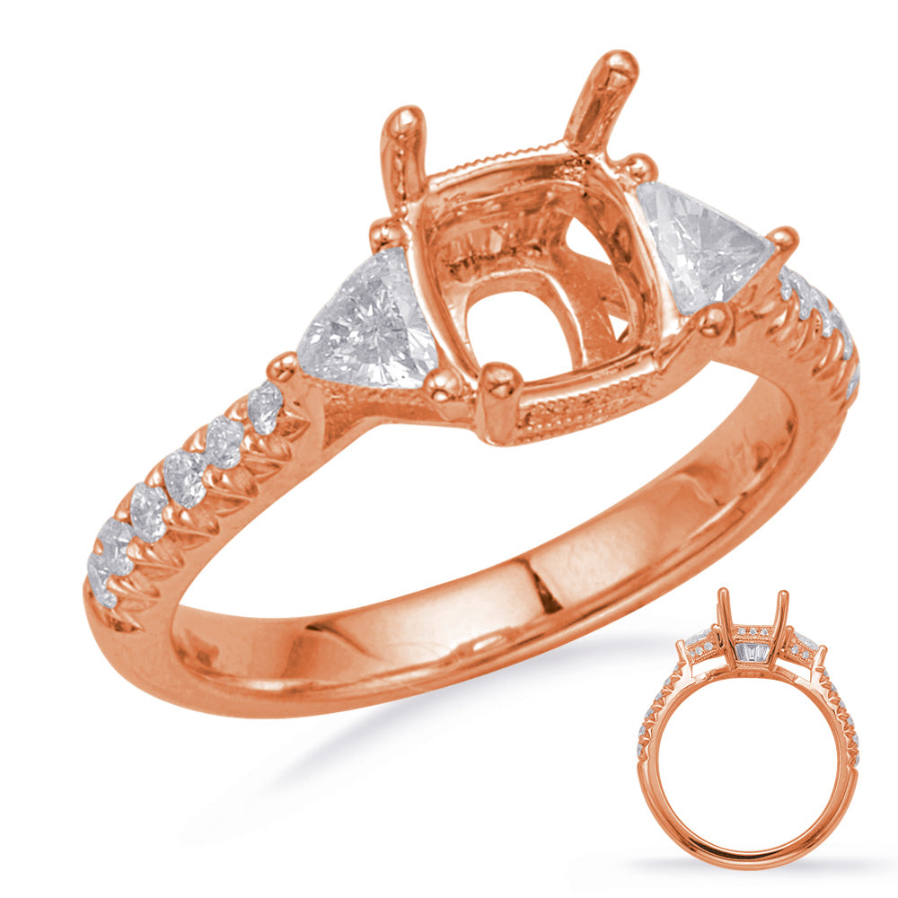 Rose Gold Engagement Ring - EN8196-7X6CURG