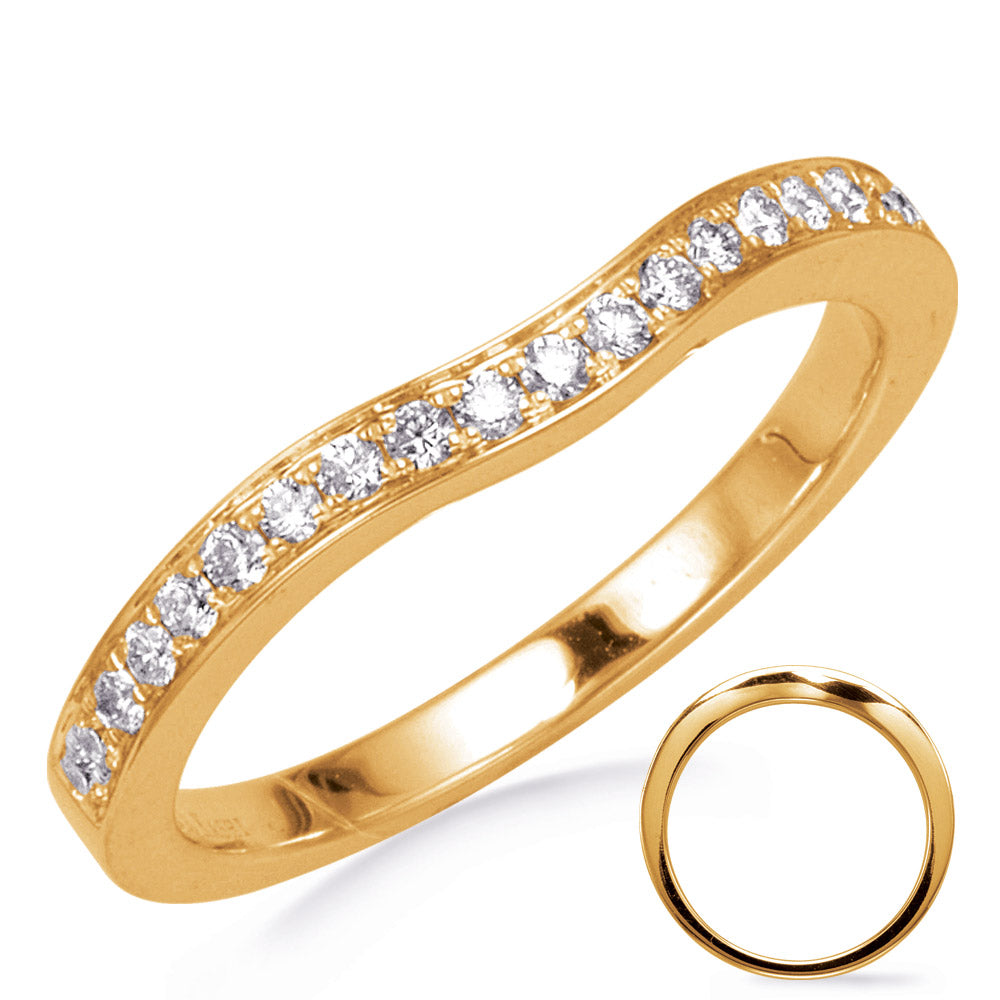 Yellow Gold Curved Band - EN8204-BYG