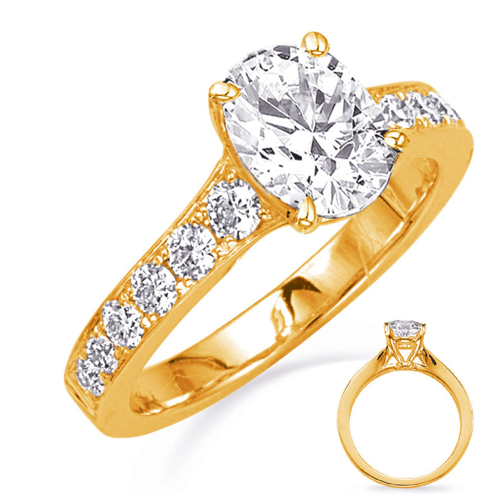 Yellow Gold Engagement Ring - EN8205-6X4MYG