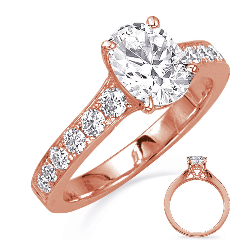 Rose Gold Engagement Ring - EN8205-8X6MRG