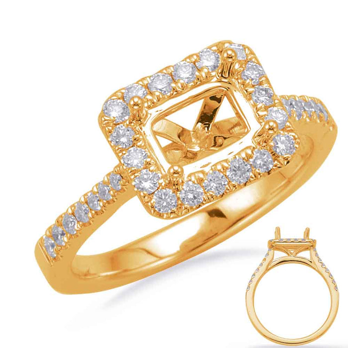 Yellow Gold Engagement Ring - EN8207-6X4MYG