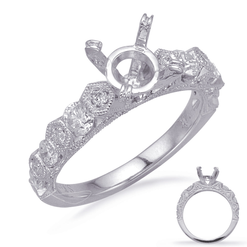 White Gold Engagement Ring - EN8209-1WG