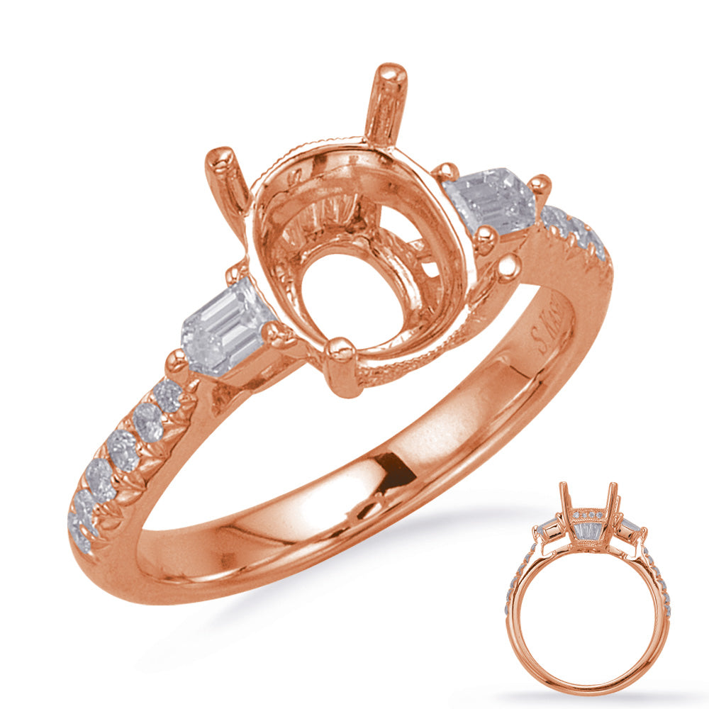 Rose Gold Engagement Ring - EN8213-9X7OVRG