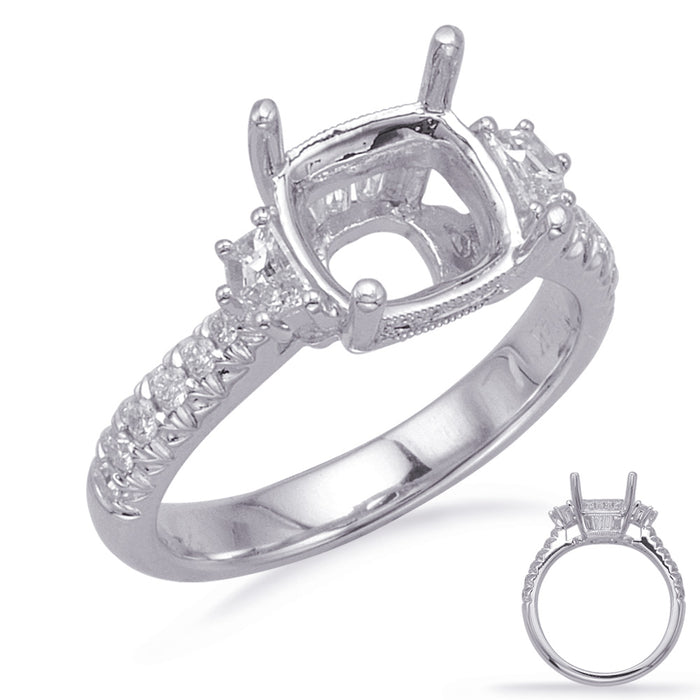 White Gold Engagement Ring - EN8214-8.0MWG