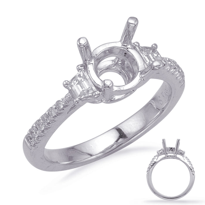 White Gold Engagement Ring - EN8215-1RDWG