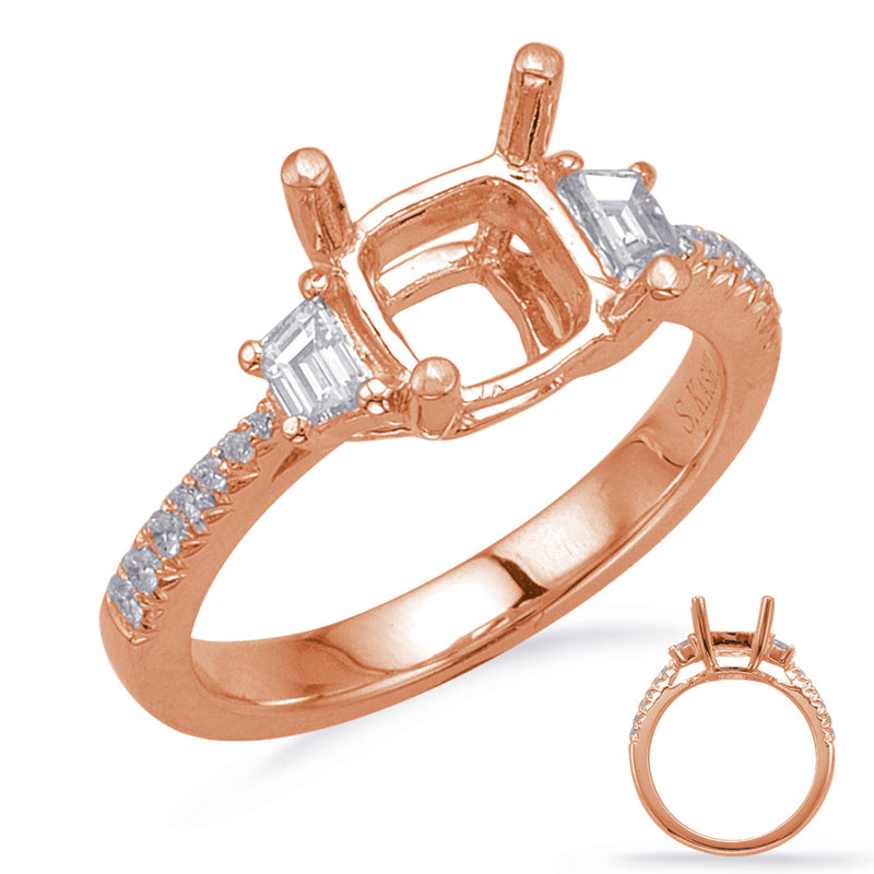 Rose Gold Engagement Ring - EN8215-6.5CURG